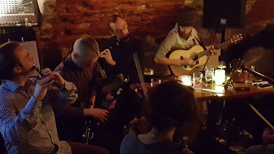 Irish trad session at Wirström's pub in Stockholm's Old Town
