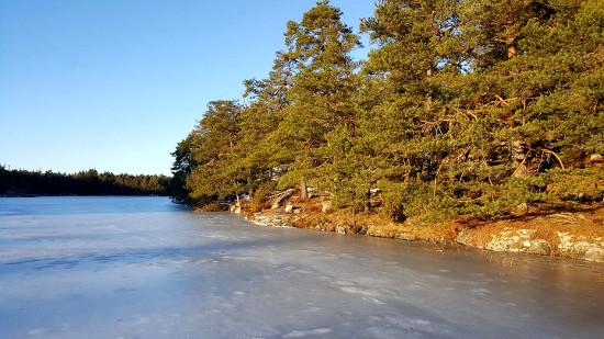 Skating on Lake Lundsjön